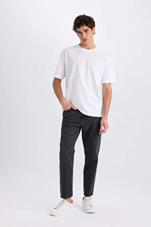 DeFacto 90's Slim Fit Dar Kalıp Yüksel Bel Dar Paça Yıkamalı Jean Pantolon D8587AX25SPNM40