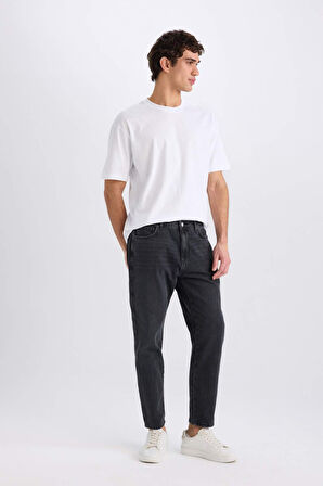 DeFacto 90's Slim Fit Dar Kalıp Yüksel Bel Dar Paça Yıkamalı Jean Pantolon D8587AX25SPNM40