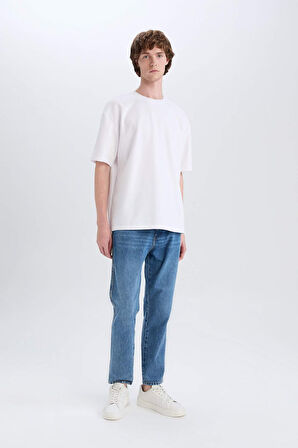 DeFacto 90's Slim Fit Dar Kalıp Yüksel Bel Dar Paça Jean Pantolon D8602AX25SPNM28