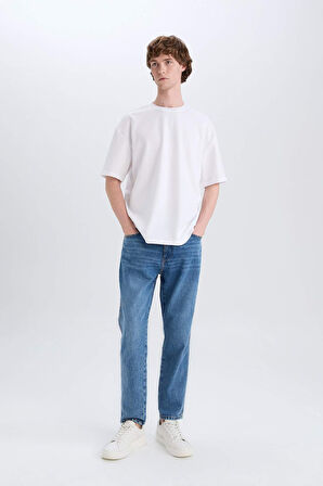 DeFacto 90's Slim Fit Dar Kalıp Yüksel Bel Dar Paça Jean Pantolon D8602AX25SPNM28