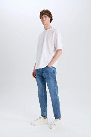 DeFacto 90's Slim Fit Dar Kalıp Yüksel Bel Dar Paça Jean Pantolon D8602AX25SPNM28