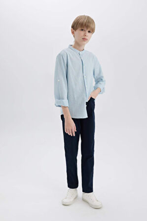 DeFacto Erkek Çocuk 23 Nisan Çocuk Bayramı Düz Paça Basic Düz Gabardin Pantolon X4224A625SMNV135
