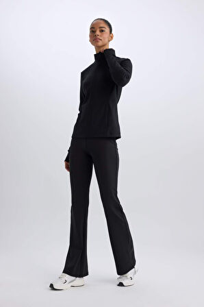 DeFactoFit Flare Fit İspanyol Paça Standart Boy Sporcu İnce Pantolon D7197AX25SPBK81