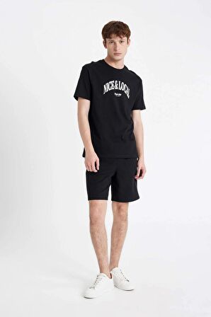 DeFacto Regular Fit Selanik Kumaş Şort D4546AX24SMBK81