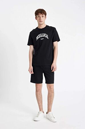 DeFacto Regular Fit Selanik Kumaş Şort D4546AX24SMBK81