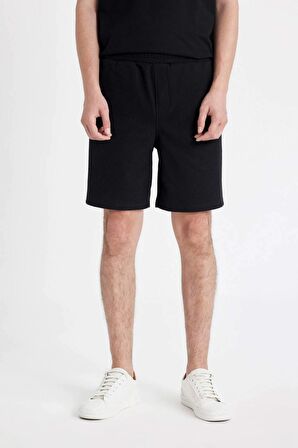 DeFacto Regular Fit Selanik Kumaş Şort D4546AX24SMBK81