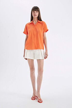 DeFacto Oversize Fit Kısa Kollu Gömlek D3068AX24SMOG191