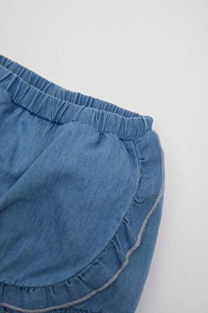 DeFacto Kız Bebek Jean Şort Etek D4613A524SMBE394