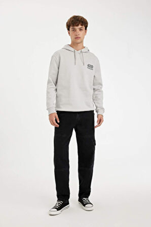 DeFacto Star Wars-Mandalorian Regular Fit Kapüşonlu Sweatshirt C6525AX24AUGR184