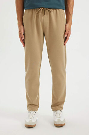 DeFacto Jogger Pantolon Basic Düz Beli Bağcıklı Cepli Düz Paça C6022AX24AUBG656