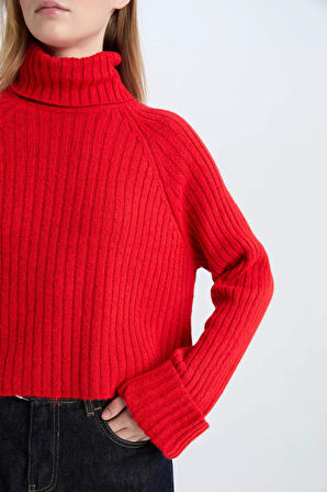 DeFacto Oversize Geniş Kalıp Balıkçı Yaka Triko Kazak L0986AZ24CWRD117