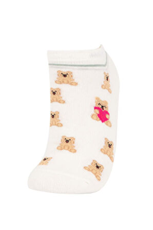 Kadın 3'lü Pamuklu Patik Çorap