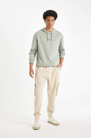 DeFacto Regular Fit Jogger Eşofman Altı Kargo Cepli Basic Düz Beli Bağcıklı Lastikli Paça Y5533AZ24AUBG702