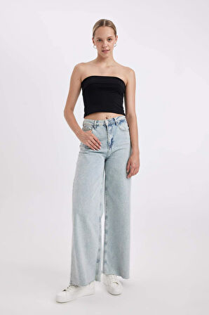 DeFacto Fitted Straplez Bluz D4891AX24HSBK81