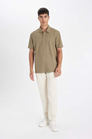 DeFacto New Regular Fit Basic Düz Kısa Kollu Polo Tişört B4939AX24AUKH474