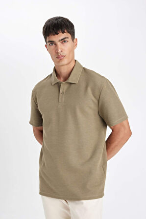 DeFacto New Regular Fit Basic Düz Kısa Kollu Polo Tişört B4939AX24AUKH474