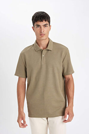 DeFacto New Regular Fit Basic Düz Kısa Kollu Polo Tişört B4939AX24AUKH474