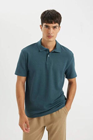 DeFacto New Regular Fit Basic Düz Kısa Kollu Polo Tişört B4939AX24AUBE700