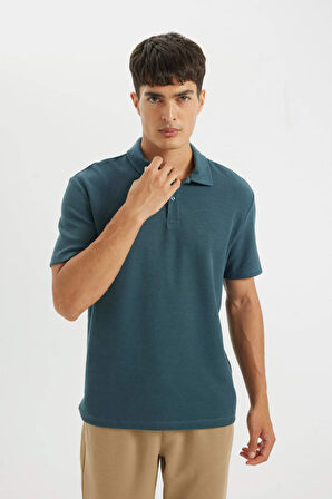 DeFacto New Regular Fit Basic Düz Kısa Kollu Polo Tişört B4939AX24AUBE700