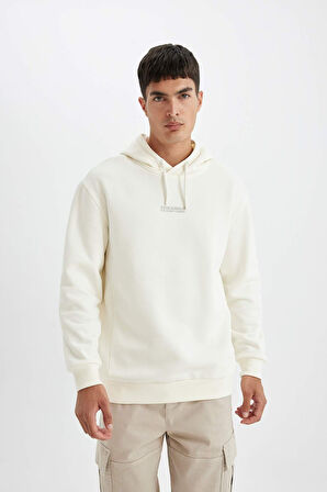 DeFacto Relax Fit Kapüşonlu Baskılı Sweatshirt Y9652AZ24AUER139