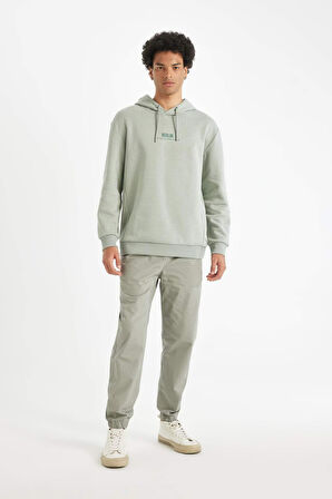 DeFacto %100 Pamuk Relax Fit Kapüşonlu Baskılı Sweatshirt Y9652AZ24AUGN1102