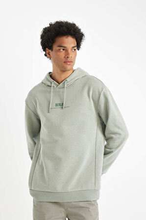 DeFacto Relax Fit Kapüşonlu Baskılı Sweatshirt Y9652AZ24AUGN1102