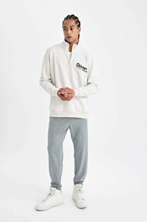 DeFactoFit Jogger Eşofman Altı NBA Chicago Bulls Standart Fit Cepli Düz Paça Skuba Dalgıç Kumaş D2571AX24AUGR445