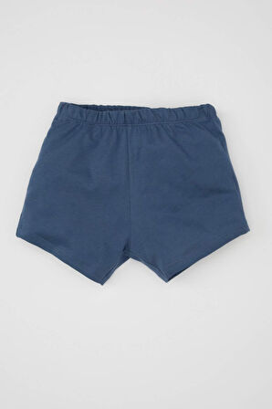 DeFacto Erkek Bebek 2'li Takım Baskılı Kısa Kollu Tişört Üst Beli Lastikli Kısa Şort Alt C6082A524SMBE341