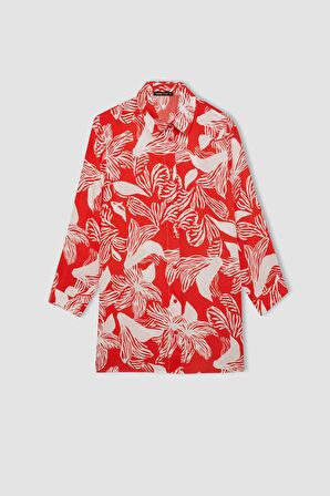 DeFacto Loose Fit Desenli Uzun Kollu Gömlek U3684AZ24SMRD2