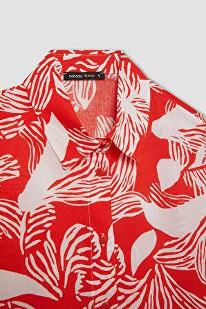 DeFacto Loose Fit Desenli Uzun Kollu Gömlek U3684AZ24SMRD2