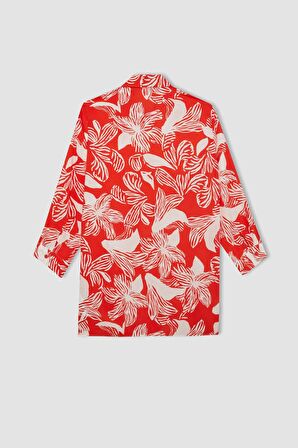DeFacto Loose Fit Desenli Uzun Kollu Gömlek U3684AZ24SMRD2