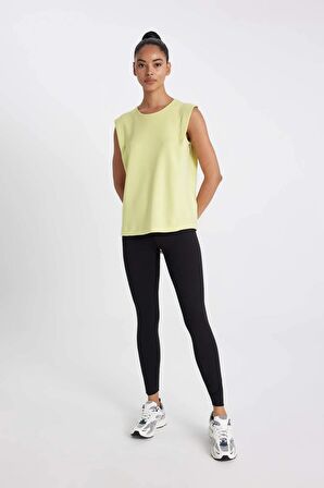 DeFactoFit Standart Fit Bisiklet Yaka Modal Atlet