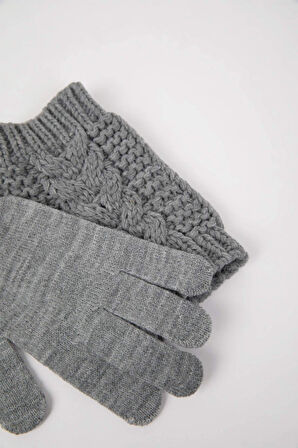 DeFacto Kadın 2'Li Örgü Eldiven R8591AZ24WNGR2