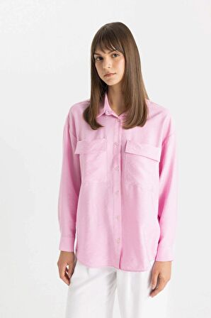 DeFacto Relax Fit Uzun Kollu Gömlek Tunik C8671AX24SMPN649