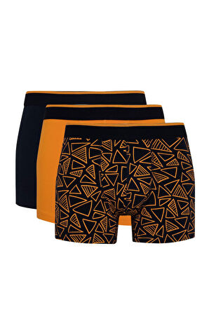 Regular Fit Baskılı 3'lü Boxer