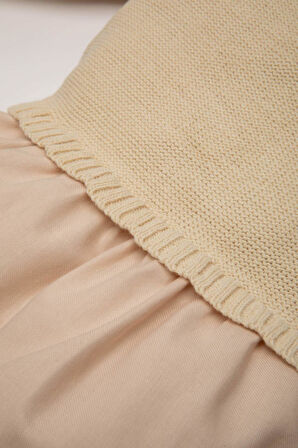 Kız Bebek Örgülü Uzun Kollu Elbise