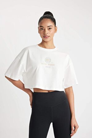 DeFactoFit NBA New York Knicks Bisiklet Yaka Kısa Kollu Tişört C0008AX24SMER105