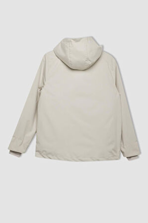 DeFactoFit Su İtici Softshell Mont Kapüşonlu Cepli Fermuarlı
