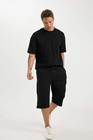 DeFacto Slim Fit Cepli Kapri Basic Şort T4693AZ24SMBK81