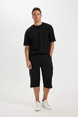 DeFacto Slim Fit Cepli Kapri Basic Şort T4693AZ24SMBK81