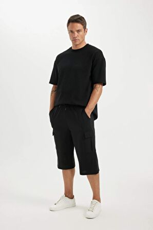 DeFacto Slim Fit Cepli Kapri Basic Şort T4693AZ24SMBK81