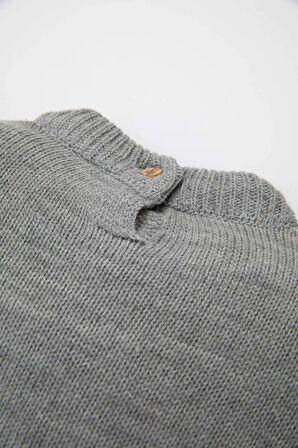 DeFacto Kız Bebek Yarım Balıkçı Yaka Uzun Kollu Triko Elbise C8479A524WNGR210