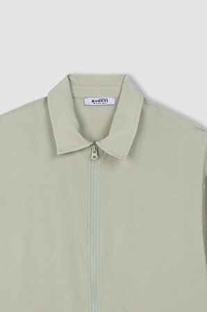 DeFacto Relax Fit Uzun Kollu Gömlek Tunik C8855AX24SMGN1156
