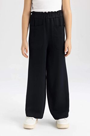 DeFacto Kız Çocuk Wide Leg Geniş Paça Viskon Pantolon W6740A624SMBK27