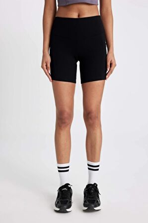 DeFactoFit Biker Beli Saran Sporcu Tayt B9546AX24SMBK81