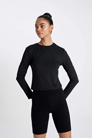 DeFactoFit Biker Beli Saran Sporcu Tayt B9547AX24SMBK81