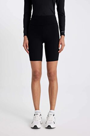 DeFactoFit Biker Beli Saran Sporcu Tayt B9547AX24SMBK81