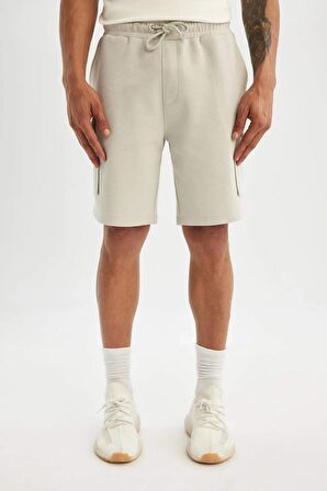 DeFacto Regular Fit Basic Düz Cepli Bermuda Şort D0475AX24SMGR437