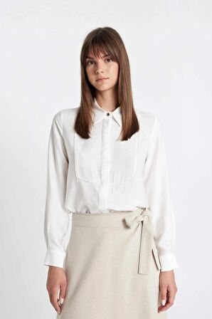 DeFacto Regular Fit Uzun Kollu Gömlek Tunik D1345AX24HSER105
