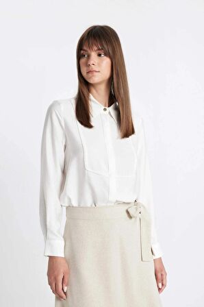 DeFacto Regular Fit Uzun Kollu Gömlek Tunik D1345AX24HSER105